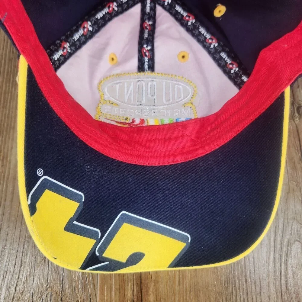 Du Pont Motorsports Jeff Gordon #24 Hendrick Strapback Hat Cap Racing Red NASCAR